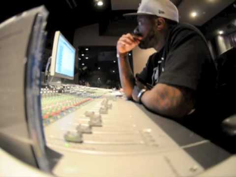 Trey Songz recording vocals